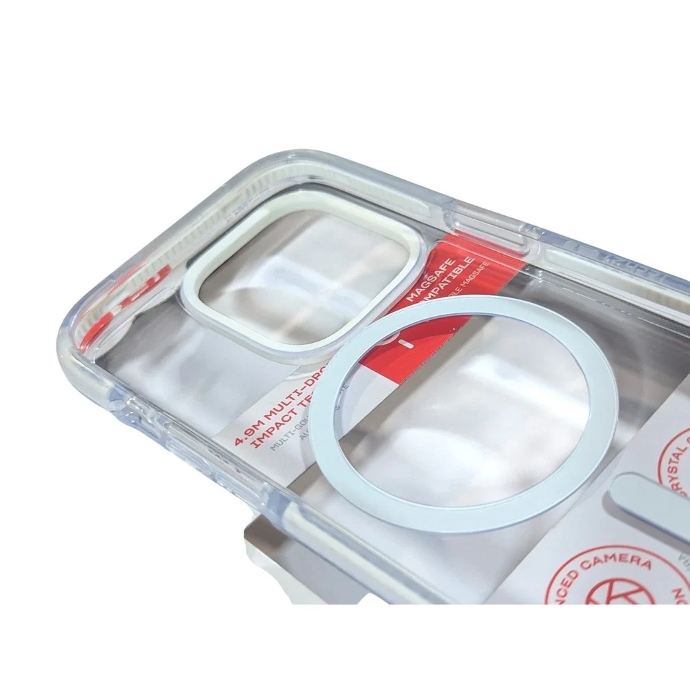 G7O. Tech21 Flexshock EvoCrystal Magsafe Case for iPhone 14 Pro - Clear‎ / White